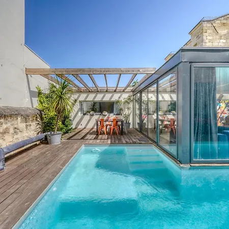 Grand Avec Piscine Privee, Climatisation Et 1 Parking Bordeaux
